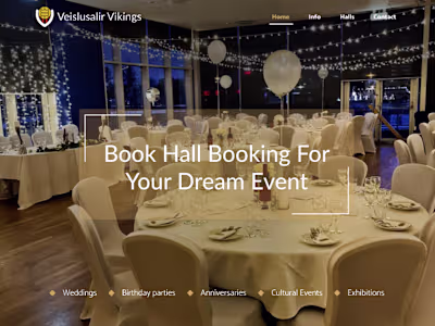 Banquet Hall Booking Website