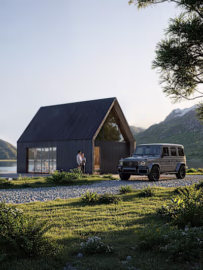 Cabin exterior renders. Cabin was