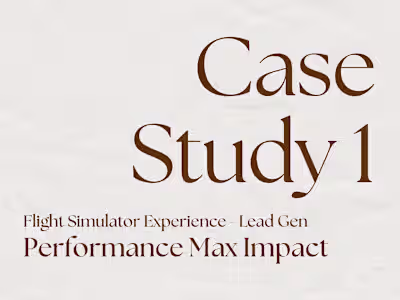 Performance Max Campaign for Flight Simulator Leads