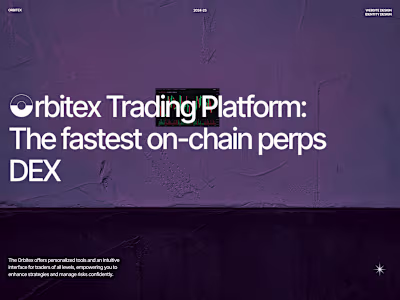 Orbitex: The fastest on-chain perps DEX