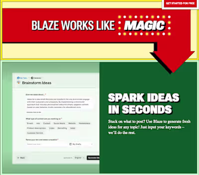 Sharp B2B Web Page Copy for Blaze AI