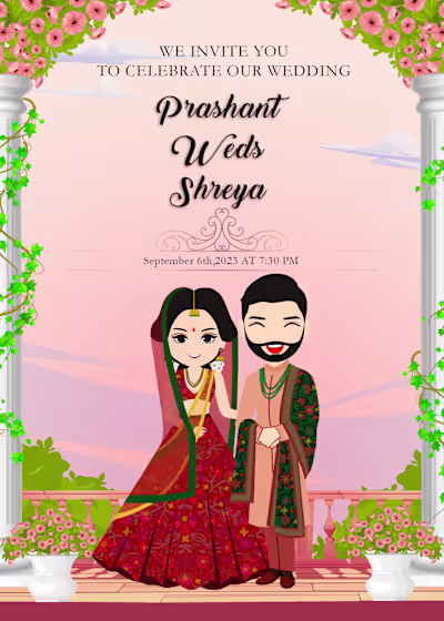 Marriage Invitation card design
