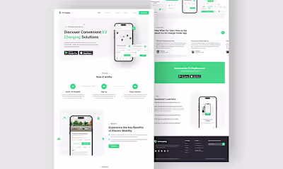EV Charger Finder App Landing Page | Website | Web on Behance