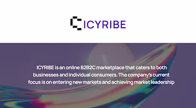 ICYRIBE’s New User Onboarding - A New Marketplace Platform