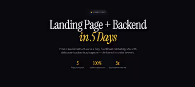 Built a high-converting landing page