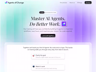 Agents of Change Website (Design & Build)