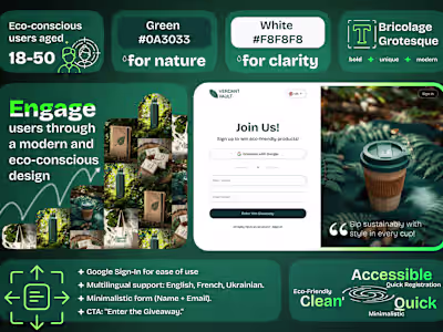 Figma-Driven Eco-Friendly SignUp Page