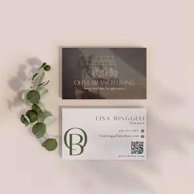 Olive Branch Living Logo & Business Card Design