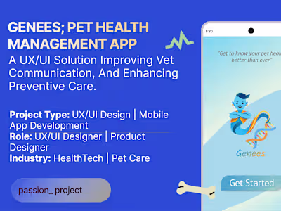 UX/UI Design for Pet Health Management App