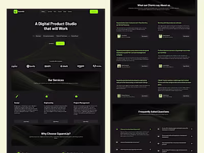 Responsive Website Development for Square Up Agency