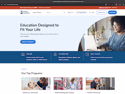 Penn Foster (Educational Writing, Technical Writing, Concept)