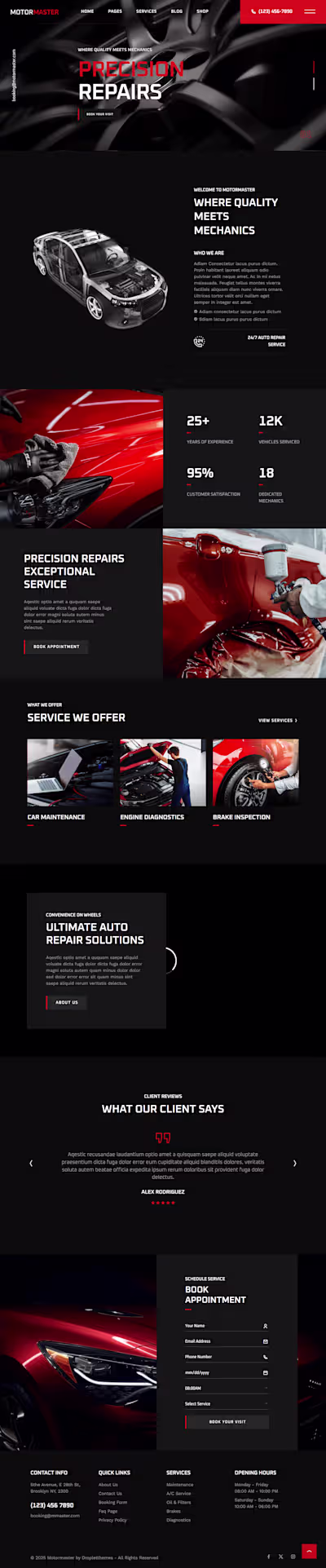 Modern UI/UX Design for a Car Dealership