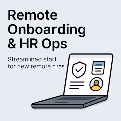 Remote Onboarding Process Development for SaaS Team