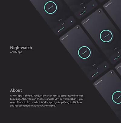 VPN App UIUX design