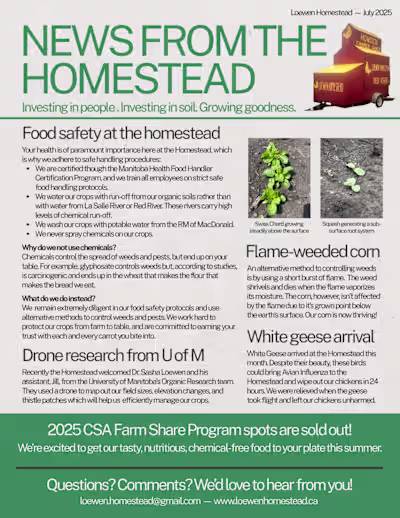 Newsletter - News From the Homestead