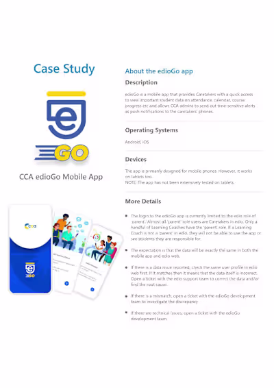 Case Study for Edio Go App