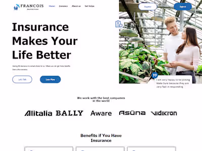 Insurance Website Cloning and Customization with Elementor