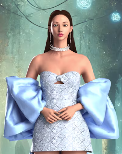 3D recreation of a Pinterest's inspired dress