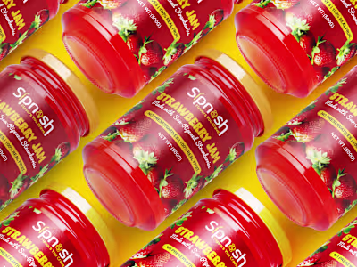 Strawberry Jam Label Design
