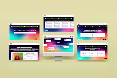 Design the UI and UX for the onboarding flow for a website