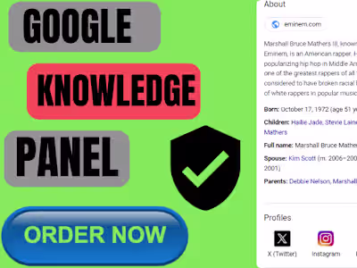  i will create a standard google knowledge panel 