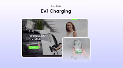 EV1 Charging Web, Strategy & Branding
