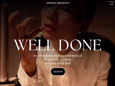 Well Done Ticketing Platform | Website Design & Development