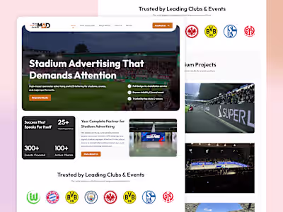 Stadium Advertising Website A high-impact stadium advertisin...