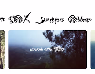 Dream and Fog Typogaphy