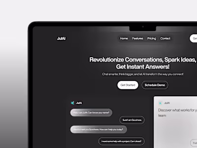 JulAI - AI Chatbot Landing Page Design