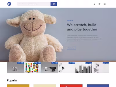 Toy Shop Web Design