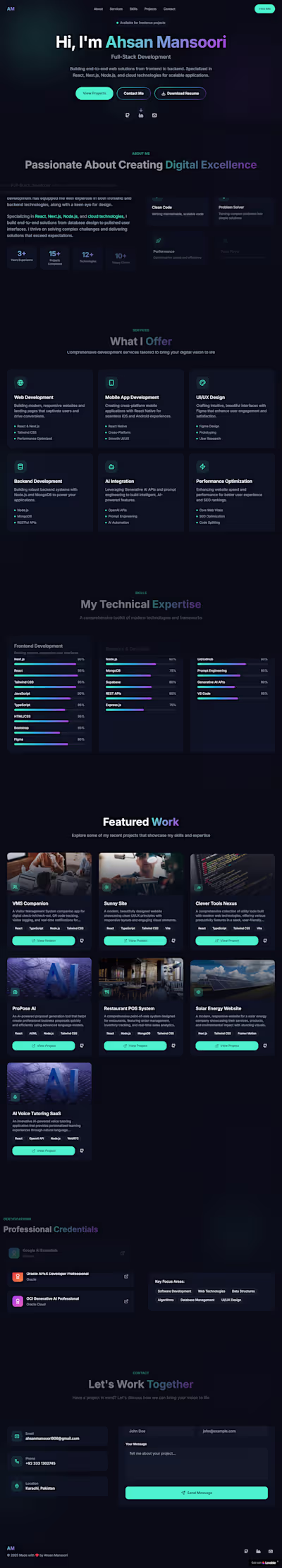 Hi 👋 I’m Ahsan Mansoori, a Full-Stack Developer building sc...