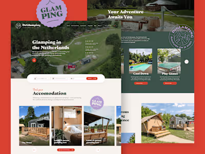 DeGlamping Website Design and Development