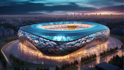 Futuristic 3D Stadium | Real-Time Visualization
