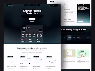Quantiflow - Finance Landing Page