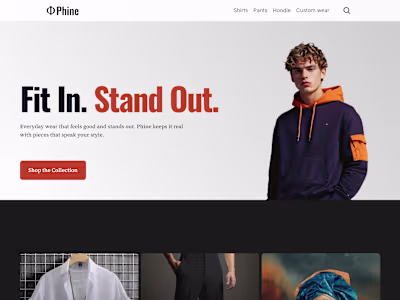 Phine: Clean and Customizable E-Commerce Experience