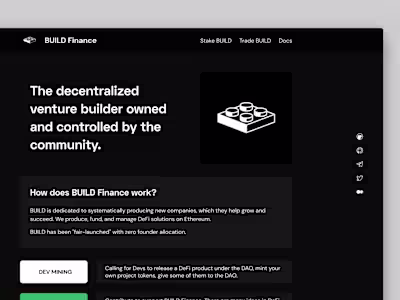 BUILD Finance Landing Page