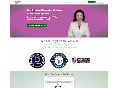 Precision Regenerative Medicine Website Development