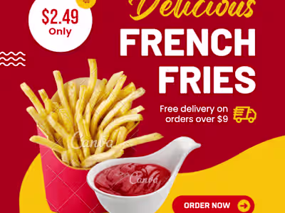 Flyer for a restaurant 