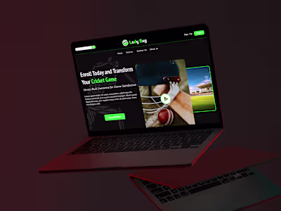Cricket Online Coaching Landing Page Design :: Behance