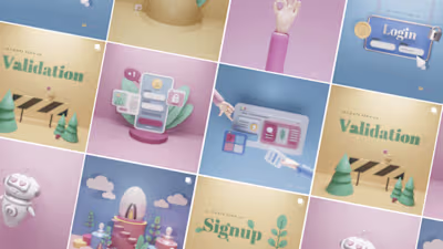 3D UI Illustrations