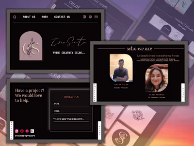 Portfolio for a Design firm in Figma