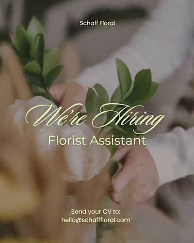 Branded recruitment post developed to support small business...