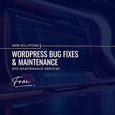 WordPress Bug Fixes & Maintenance | Site Maintenance Services