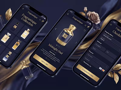 Webflow (Fragrantique Luxury Perfume Store Design & Development)