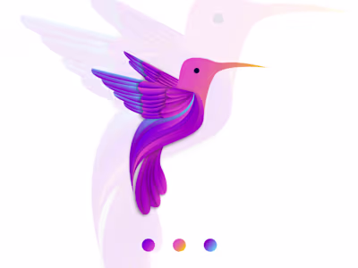 Humming Bird abstract logo design
