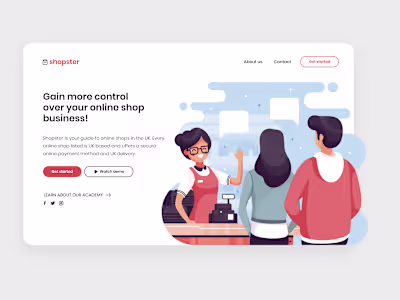 shopster landing page project