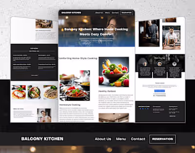 Restaurant Landing Page on Behance