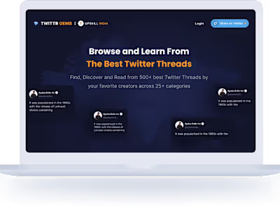 Landing page Design: Twitter Gems