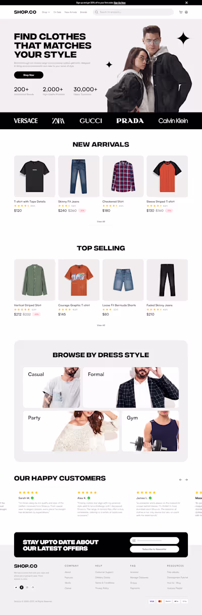 E commerce Landing Page